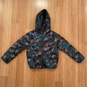 Zara Girls light puffer camo jacket